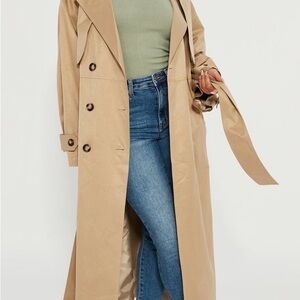 Classic Tan Longline Trench Coat